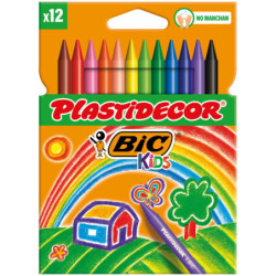 CERAS PLASTIDECOR COLORES 12U BIC 8757702