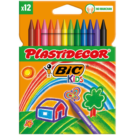 CERAS PLASTIDECOR COLORES 12U BIC 8757702