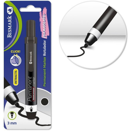 MARCD. PERMANENTE RETRACT TIP NEGRO POESSA