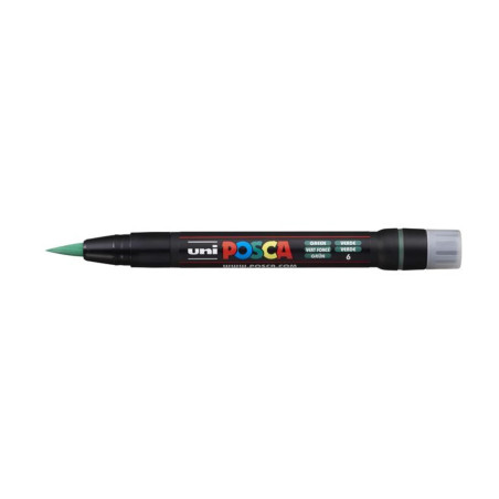 MARCADOR UNI-BALL POSCA PCF-350 PUNTA PINCEL VERDE (6) 146621000