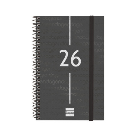 AGENDA YEAR E5 SVH 2026 NEGRO+ FINOCAM26 741446026 125 X 14 X 181 MM