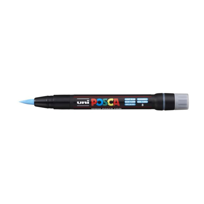 MARCADOR UNI-BALL POSCA PCF-350 PUNTA PINCEL AZUL CLARO (8) 146639000