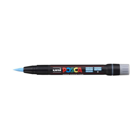 MARCADOR UNI-BALL POSCA PCF-350 PUNTA PINCEL AZUL CLARO (8) 146639000