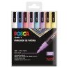 MARCADOR UNI-BALL POSCA PC-3M/8P PUNTA REDONDA COLORES PASTEL ESTUCHE PLASTICO 8U 182634679