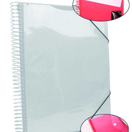 CARPETA ESCAPARATE A-4 PRYSE 30 FUNDAS ESPIRAL KANGURO COLOR TRANSPARENTE 4240031 UNIDAD