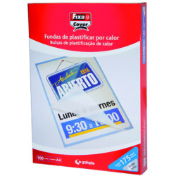 FUNDA PLASTIFICAR BRILLO 54x86MM 175MY (CJ.100) FIXO 01022100