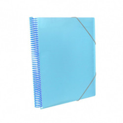 CARPETA ESCAPARATE A-4 PRYSE 60 FUNDAS ESPIRAL KANGURO COLOR AZUL 42400562 UNIDAD