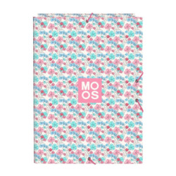 CARPETA FOLIO 3 SOLAPAS MOOS "FLORES" SAFTA25 ENERO 512418068