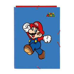 CARPETA FOLIO 3 SOLAPAS SUPER MARIO "WORLD" SAFTA26 512408068 33,5X26 UNIDAD