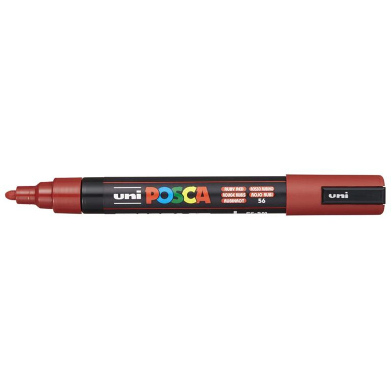 MARCADOR UNI-BALL POSCA PC-5M PUNTA REDONDA 1,8-2,5MM ROJO RUBI (56) 262543000