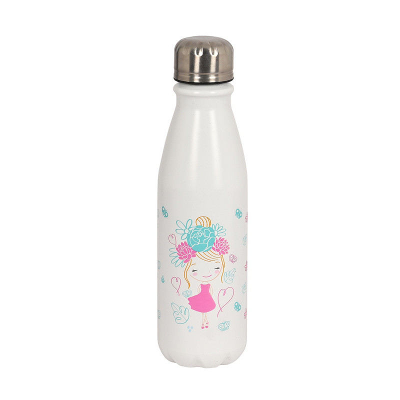 BOTELLA METALICA 500ML GLOWLAB KIDS "CUTE DOLL" SAFTA23 ENERO 312323899