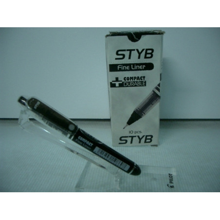 ROTULADOR STYB COMPAC FINE LINER NEGRO C/10U ^