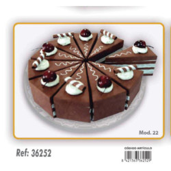 CAJITA ARGU TARTA 10 PORCIONES CHOCOLATE CON MOKA 36252 ^
