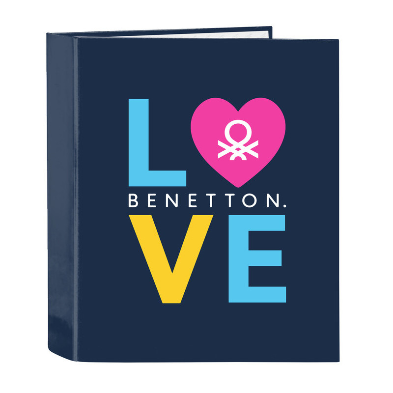 CARPETA F. 4 ANILLAS 35MM LOMO ANCHO BENETTON "LOVE" SAFTA23 ENERO 512350657