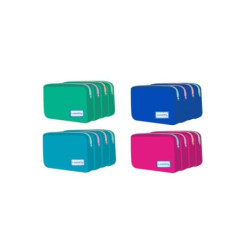 PORTATODO SILICONA CUADRUPLE LAGART 4 COLORES SURTIDOS 333340 POESSA (12)