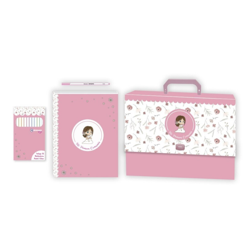 LIBRO + MALETIN PRIMERA COMUNION NIÑA POESSA SET 333877 POESSA