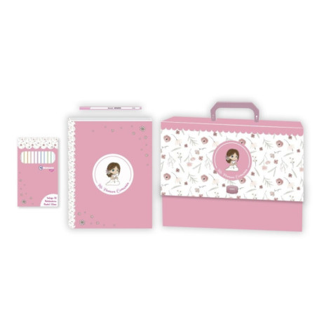 LIBRO + MALETIN PRIMERA COMUNION NIÑA POESSA SET 333877 POESSA