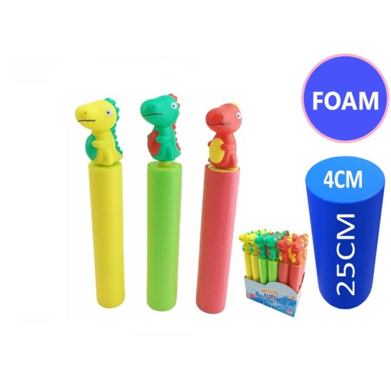 PISTOLA AGUA BISMARK BEACH 25CM*4CM DINOSAURIOS SURTIDOS 381692 UNIDAD