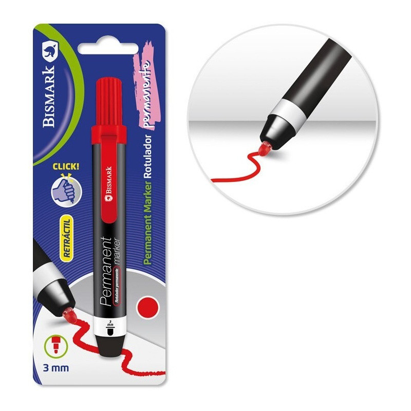 MARCD. PERMANENTE RETRACT TIP ROJO POESSA