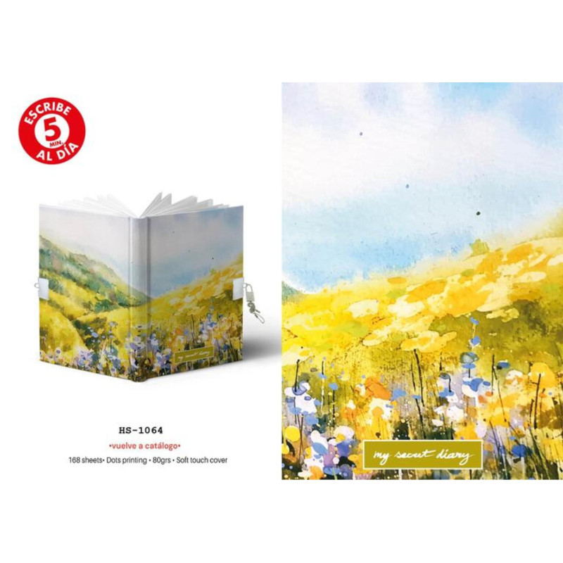 DIARIO TAMAÑO A5 CON CANDADO LANDSCAPE ALEX BOG HS-1064