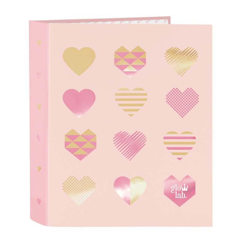 CARPETA F. 4 ANILLAS 35MM LOMO ANCHO GLOWLAB "HEARTS" SAFTA23 ENERO 512317657