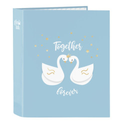 CARPETA F. 4 ANILLAS 35MM LOMO ANCHO GLOWLAB "CISNES" 512313657 SAFTA24