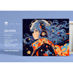 LIENZO ALEX BOG PINTAR POR NUMEROS 40*50 FANTASY GIRL SG-0350
