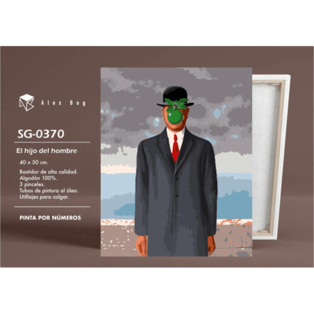 PINTAR POR NUMEROS EL HIJO DEL HOMBRE MAGRITTE ALEX BOG SG-0370
