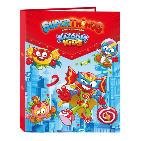 CARPETA FOLIO 4 ANI.MIXTAS SUPERTHINGS "KAZOOM KIDS" 512276067 33*26,5 SAFTA22