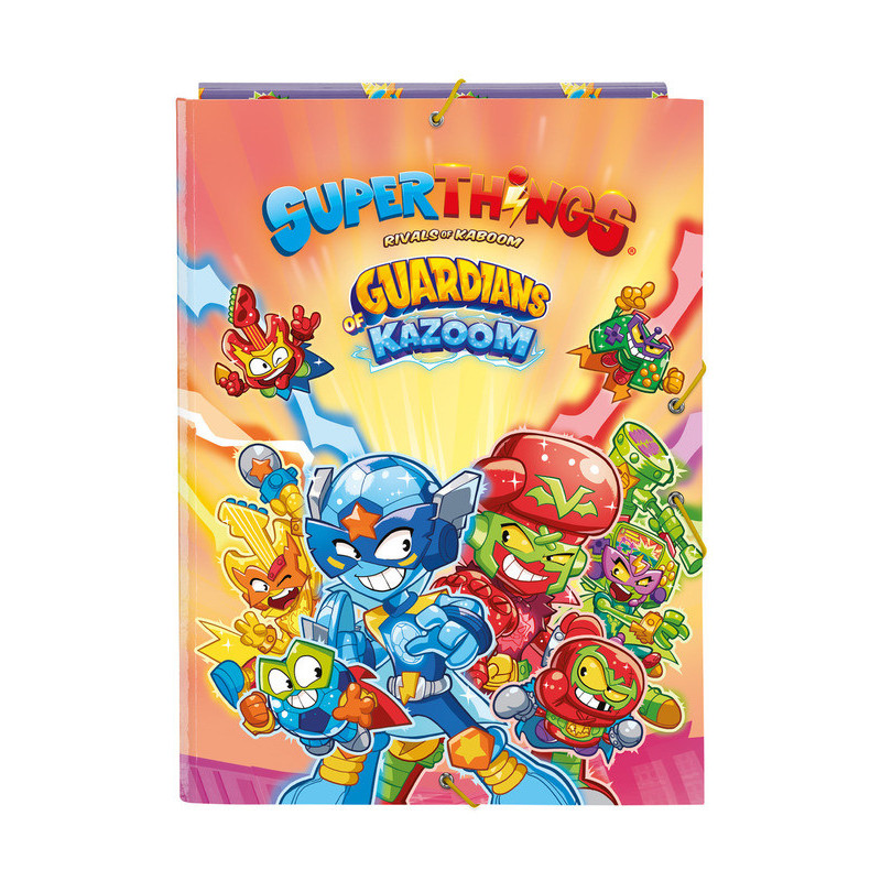 CARPETA FOLIO 3 SOLAPAS SUPERTHINGS GUARDIANS OF KAZOOM SAFTA23 ENERO 512270068