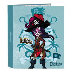 CARPETA F. 4 ANILLAS LOMO ANCHO CATRINAS "CLAIRE, NOELIA Y LILA" 512262657 33*27 SAFTA22