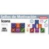SET 6 SELLOS ICONOS/EMOJIS OFFICE BOX 0609