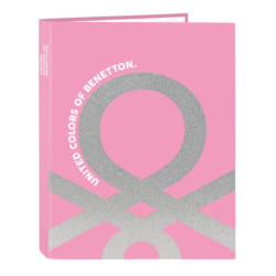 CARPETA FOLIO 4 ANI.MIXTAS BENETTON "FLAMINGO PINK" 512252067 33*26,5 SAFTA22