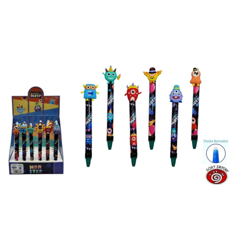 BOLIGRAFO SORT BORRABLE SERIE MONSTER 6 MOD 6198 (36)