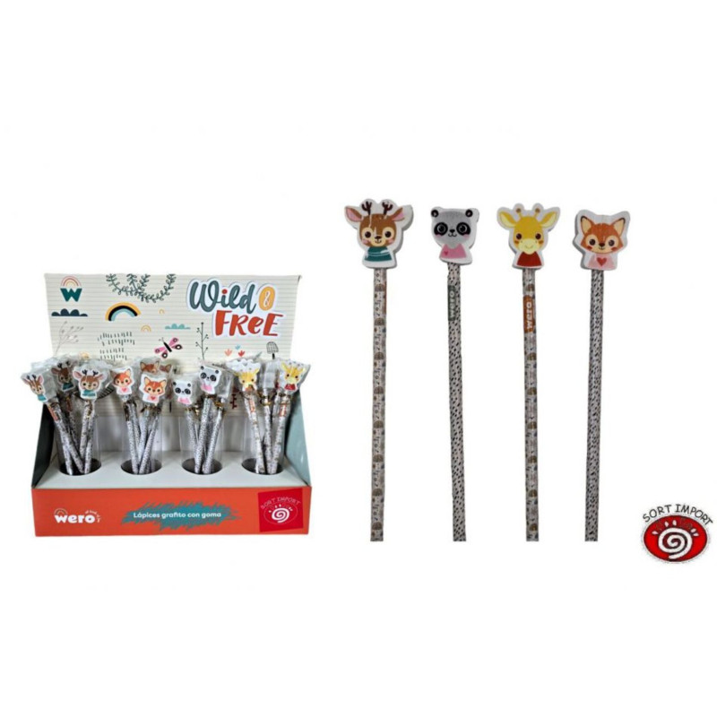 LAPIZ DECORADO SORT ANIMALES SERIE SELVA 4MOD 6219 (24)