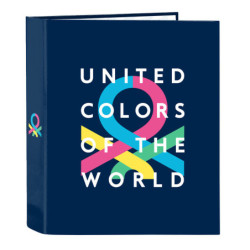 CARPETA F. 4 ANILLAS LOMO ANCHO BENETTON "CORAZONES" 512250657 33*27 SAFTA22