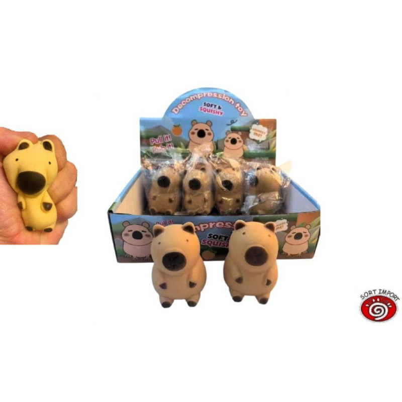 MUÑECO SQUISHY SORT SERIE CAPYBARA 3MOD 6882 (12)