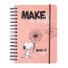 CUADERNO ESPIRAL WIRE-O SNOOPY C/GOMA CTFBA50016 UNIDAD ERIK