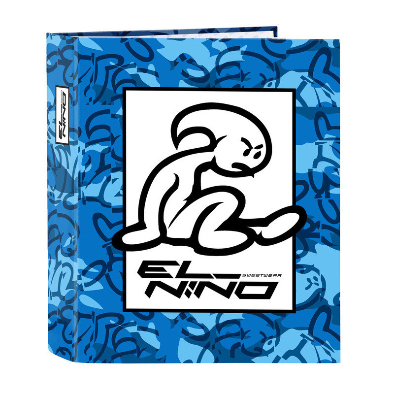 CARPETA F. 4 ANILLAS LOMO ANCHO EL NIÑO "BLUE BAY" 512232657 33*27 SAFTA22