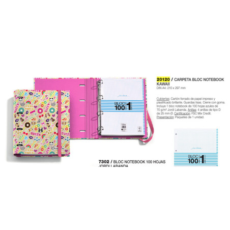 CARPEBLOC DEC RINGBOOK 4A A4 C/RECAMBIO MIQUELRIUS17 JORDI LABANDA KAWAII 20120