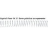 ESPIRAL 8MM PLASTICO TRANSPARENTE PASO 64 5:1 C/100U DHP 182008