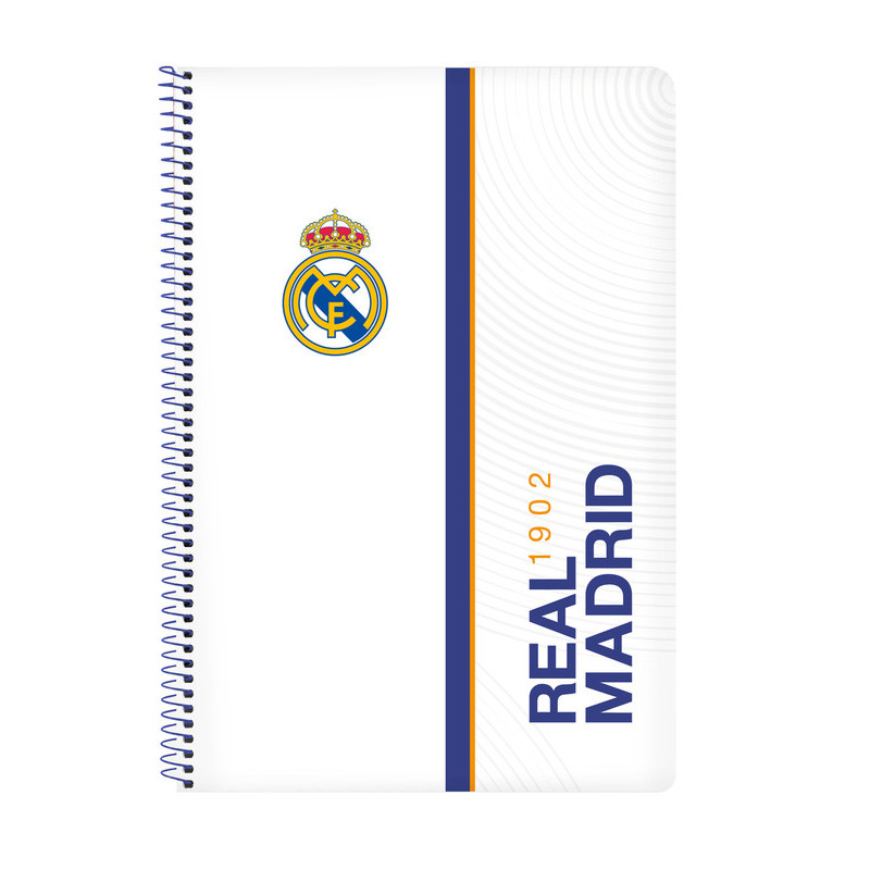 LIBRETA FOLIO 80 H. TAPAS DURAS REAL MADRID 1ª EQUIP. 21/22 512154066 31*21,5 SAFTA22