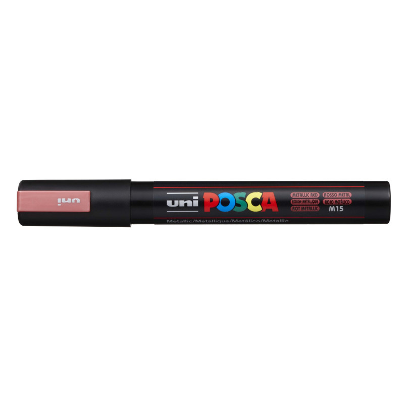 MARCADOR UNI-BALL POSCA PC-5M PUNTA REDONDA 1,8-2,5MM ROJO METALICO (M15)