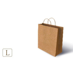 BOLSA PAPEL KRAFT MARRON "DELIVERY L" 36+20*36 GOLDSTEPS PTE 25U 12486