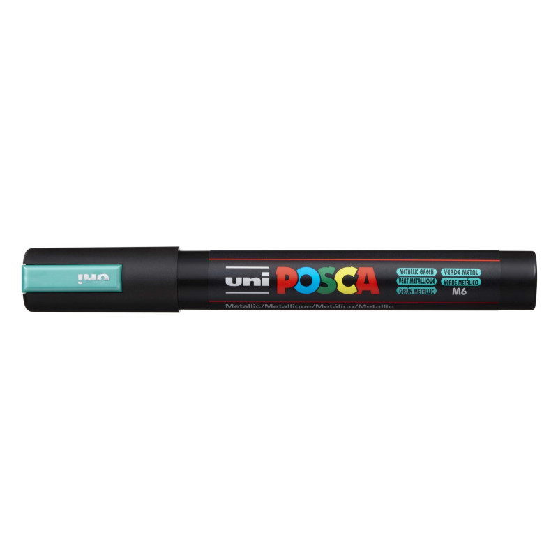 MARCADOR UNI-BALL POSCA PC-5M PUNTA REDONDA 1,8-2,5MM VERDE METALICO (M6)