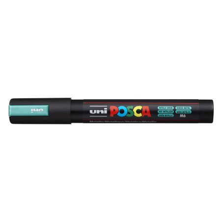 MARCADOR UNI-BALL POSCA PC-5M PUNTA REDONDA 1,8-2,5MM VERDE METALICO (M6)