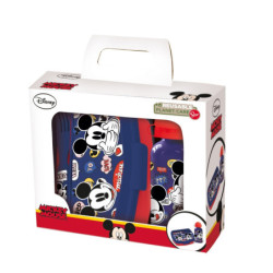 SET DE BOTELLA Y SANDWICHERA + CUBIERTOS MICKEY MOUSE "HAPPY SMILES" SAFTA25 ENERO 50163