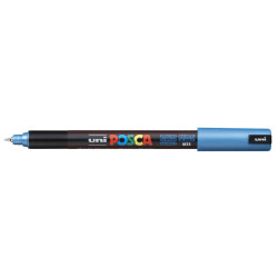 MARCADOR UNI-BALL POSCA PC-1MR PUNTA EXTRA FINA 0,7MM AZUL METALICO -M33-