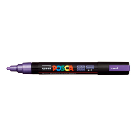 MARCADOR UNI-BALL POSCA PC-5M PUNTA REDONDA 1,8-2,5MM VIOLETA METALICO (M12)