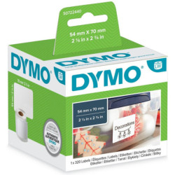 ETIQUETAS ROT. LABELWRITER 54 X 70 MM EN BLANCO DYMO